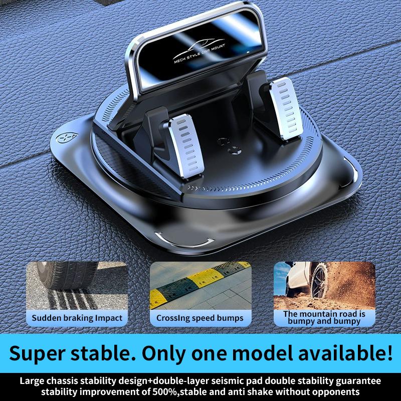 【FathersDayGift】Car phone holder 360 degree rotation, suitablefor car navigation in-car dashboard, horizontaland vertica screen adjustment angle,suctioncup fixed non-slip mobile phone holdersuitable for iPhone and Android