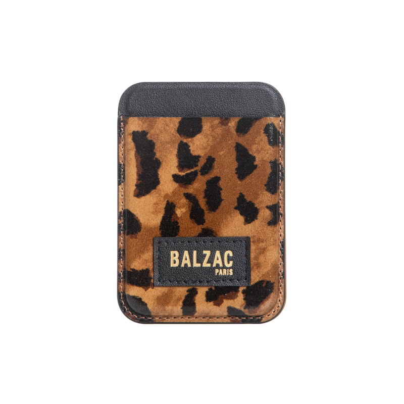 Cheetah Cappuccino Magnetic Card Holder